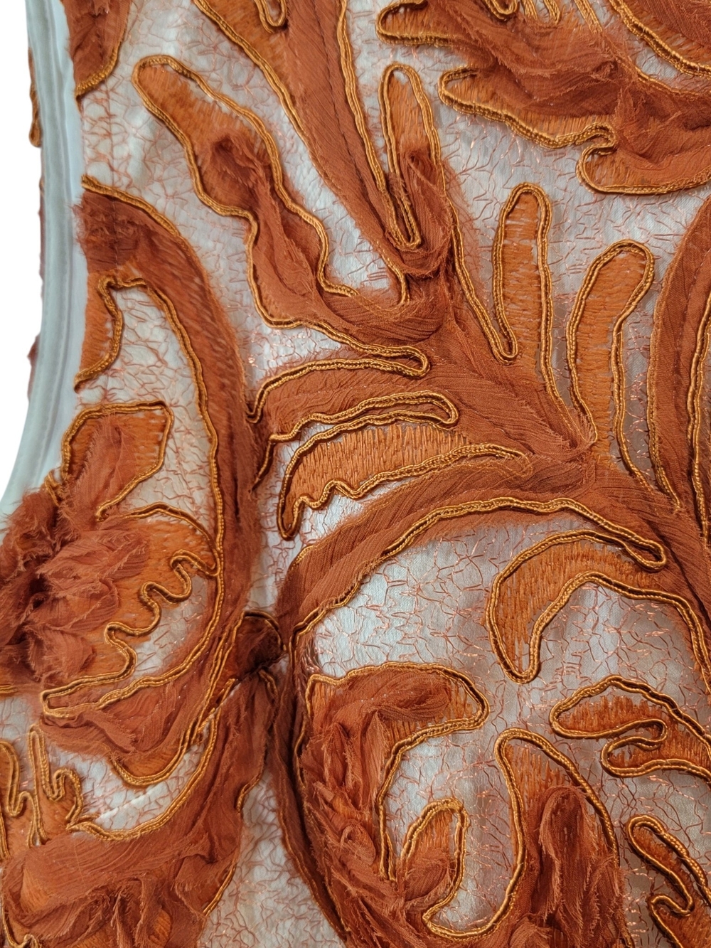 O.P.T. Sleeveless Embroidered Maxi Dress in Orange - Picture 7 of 8